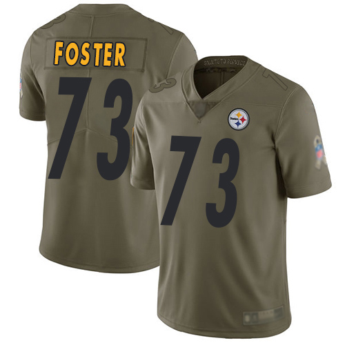 Men Pittsburgh Steelers Football #73 Limited Olive Ramon Foster 2017 Salute to Service Nike NFL Jersey